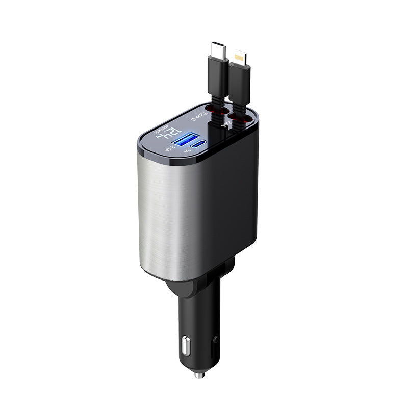 100W Retractable Fast Car Charger